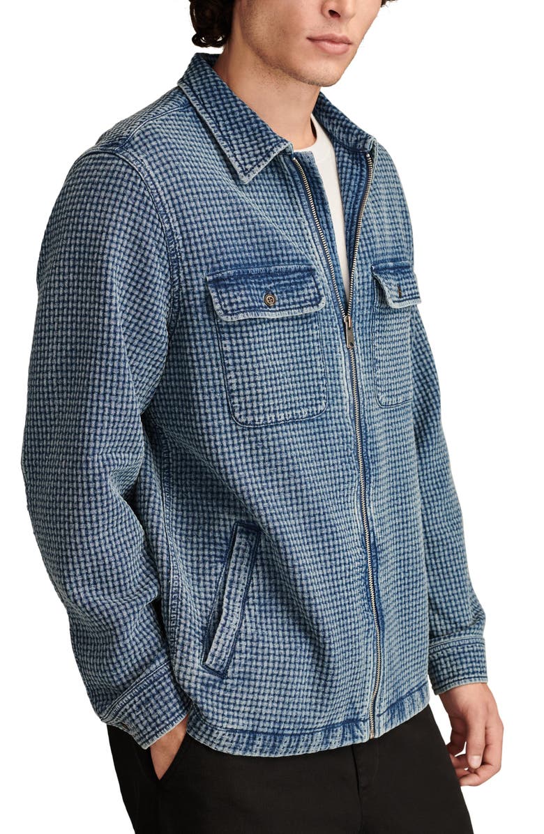 Lucky Brand Waffle Zip-Up Overshirt, Alternate, color, 