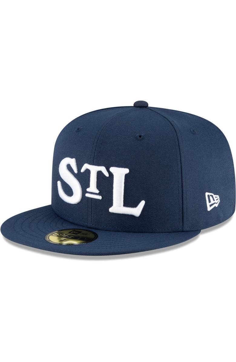 New Era Men's New Era Navy St. Louis Stars Cooperstown Collection Turn Back The Clock 59FIFTY Fitted Hat, Main, color, Navy