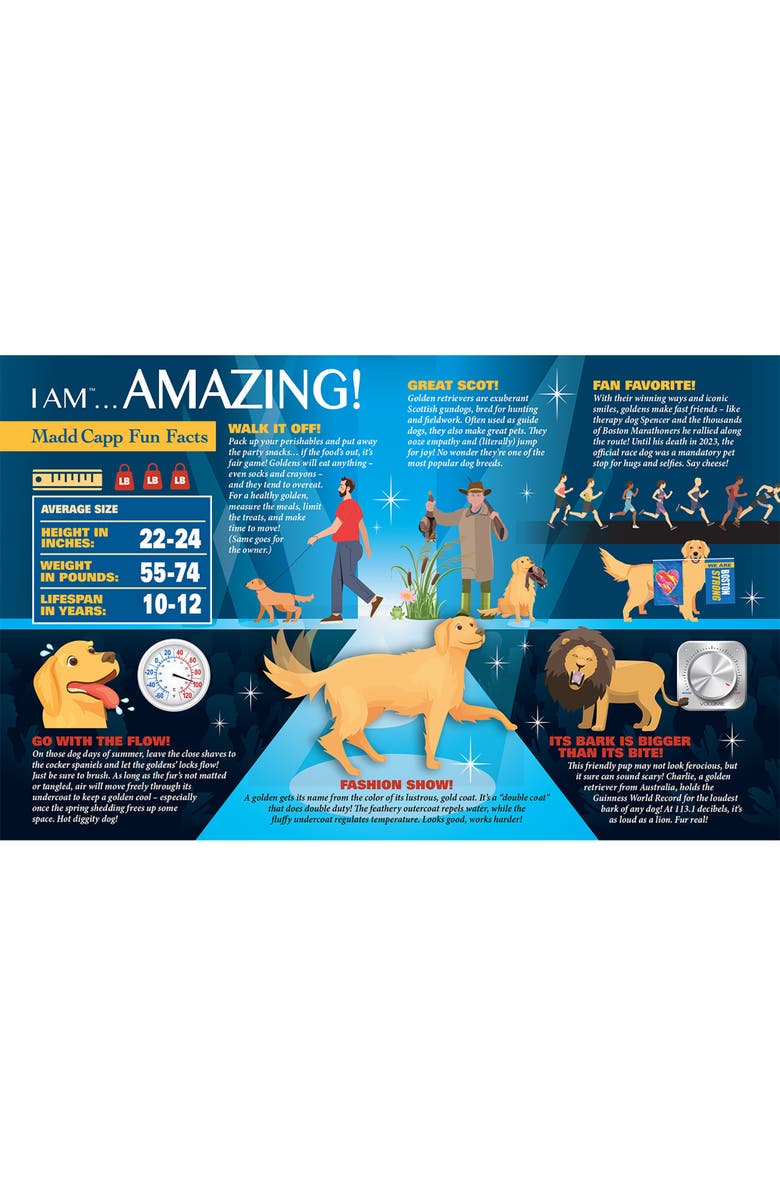 Madd Capp I Am Golden 550 Piece Puzzle Dog Shaped Animal Jigsaw, 24 X 32", Alternate, color, Multicolored