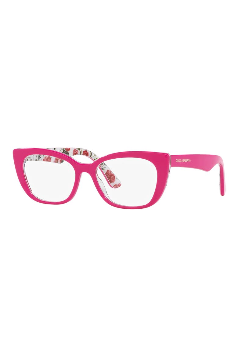 49mm Cat Eye Optical Glasses, Alternate, color, PINK