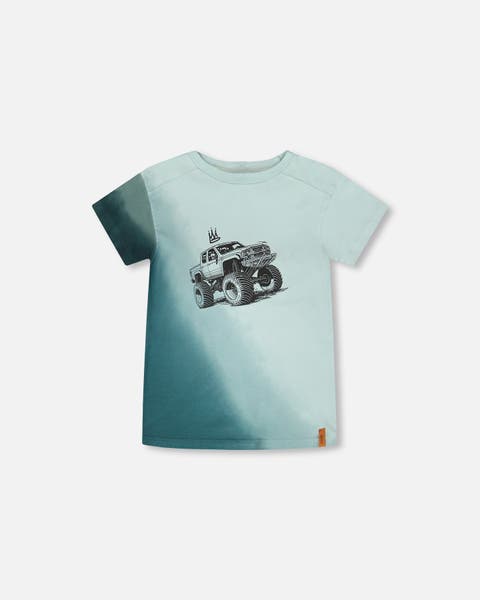 Organic Cotton Jersey T-Shirt with Turquoise (Toddler, Little Kid & Big Kid)