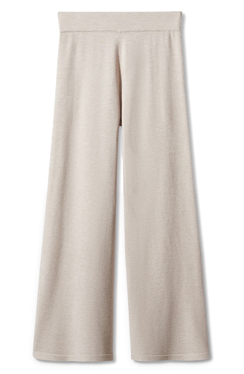 MANGO Fine Knit Wide Leg Pants, Alternate, color, 