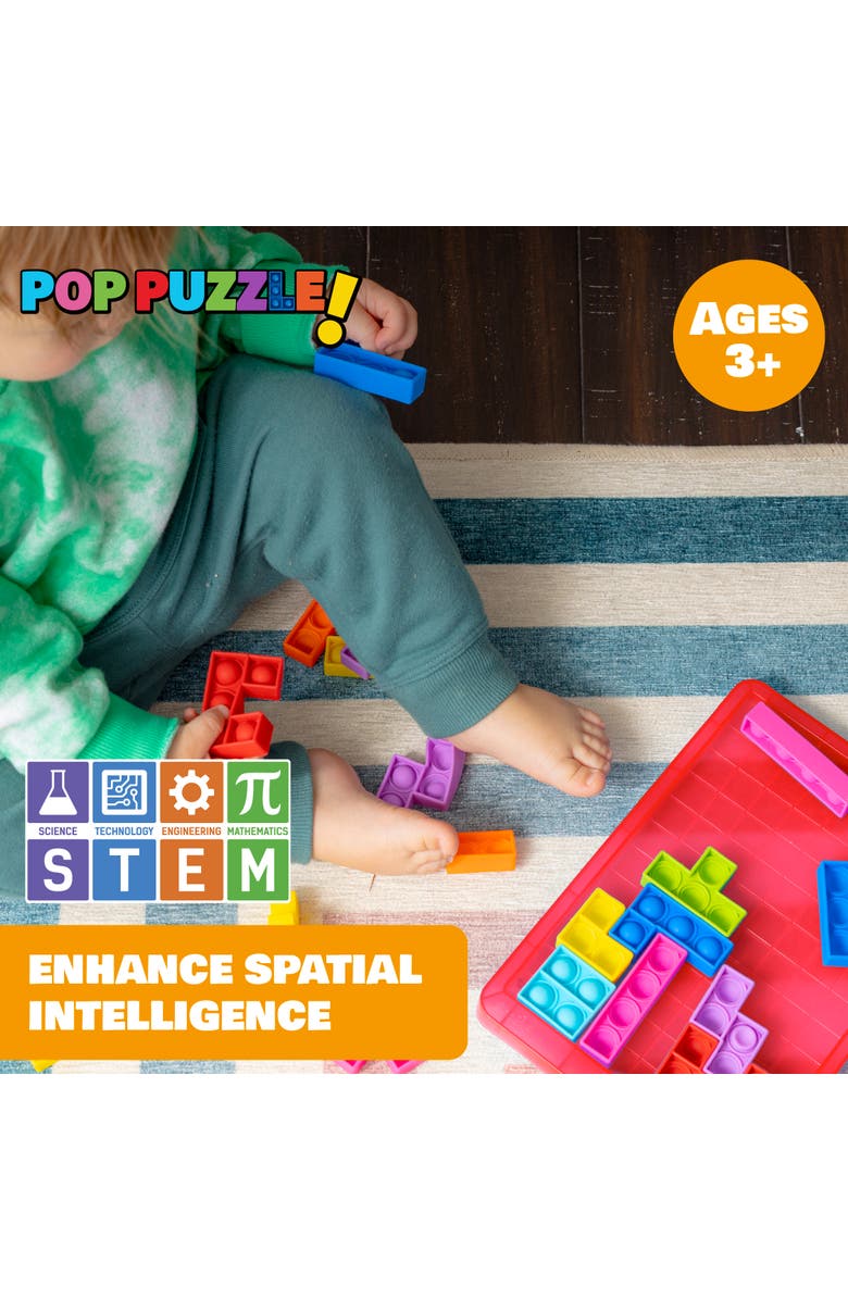 Power Your Fun Red Puzzle Pop Game, Alternate, color, 