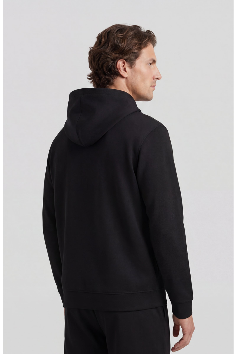 Sandwash Hoodie, Alternate, color, True Black