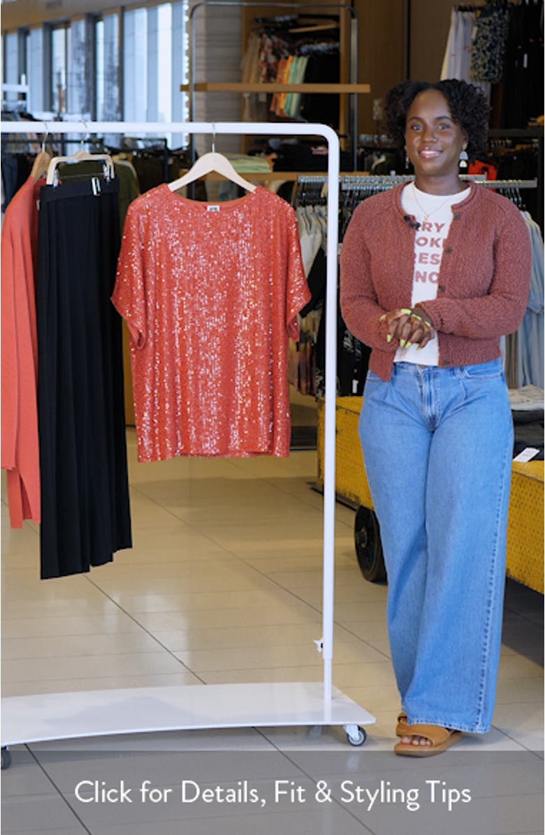 Dolman Sleeve Sequin Top, sales video thumbnail