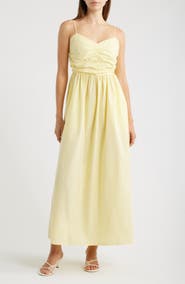 DELUC Maubois Shirred Cotton Poplin Midi Dress