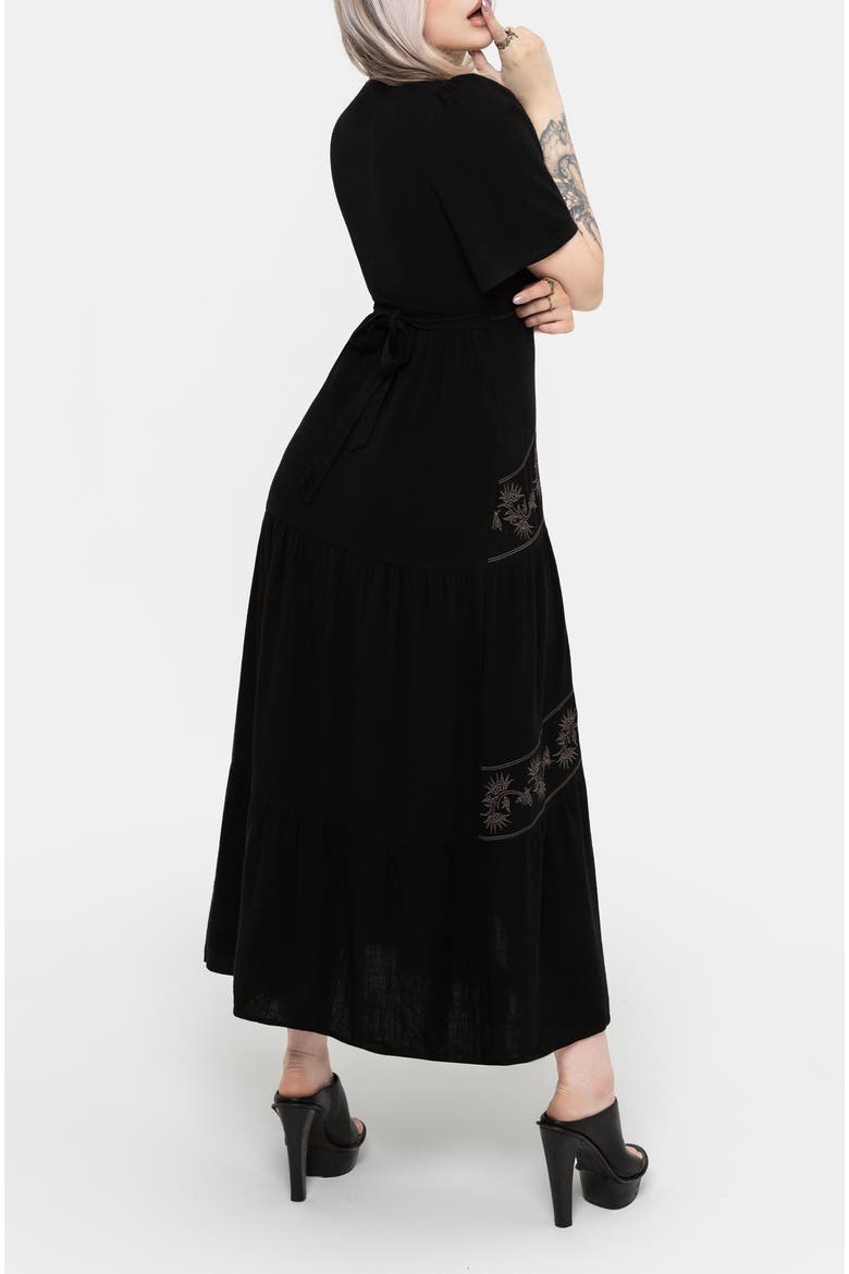 Dionaea Tiered Maxi Dress, Alternate, color, Black