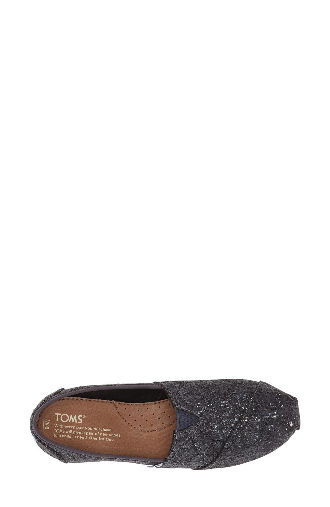 TOMS 'Classic Lace Glitz' Slip-On, Alternate, color, 