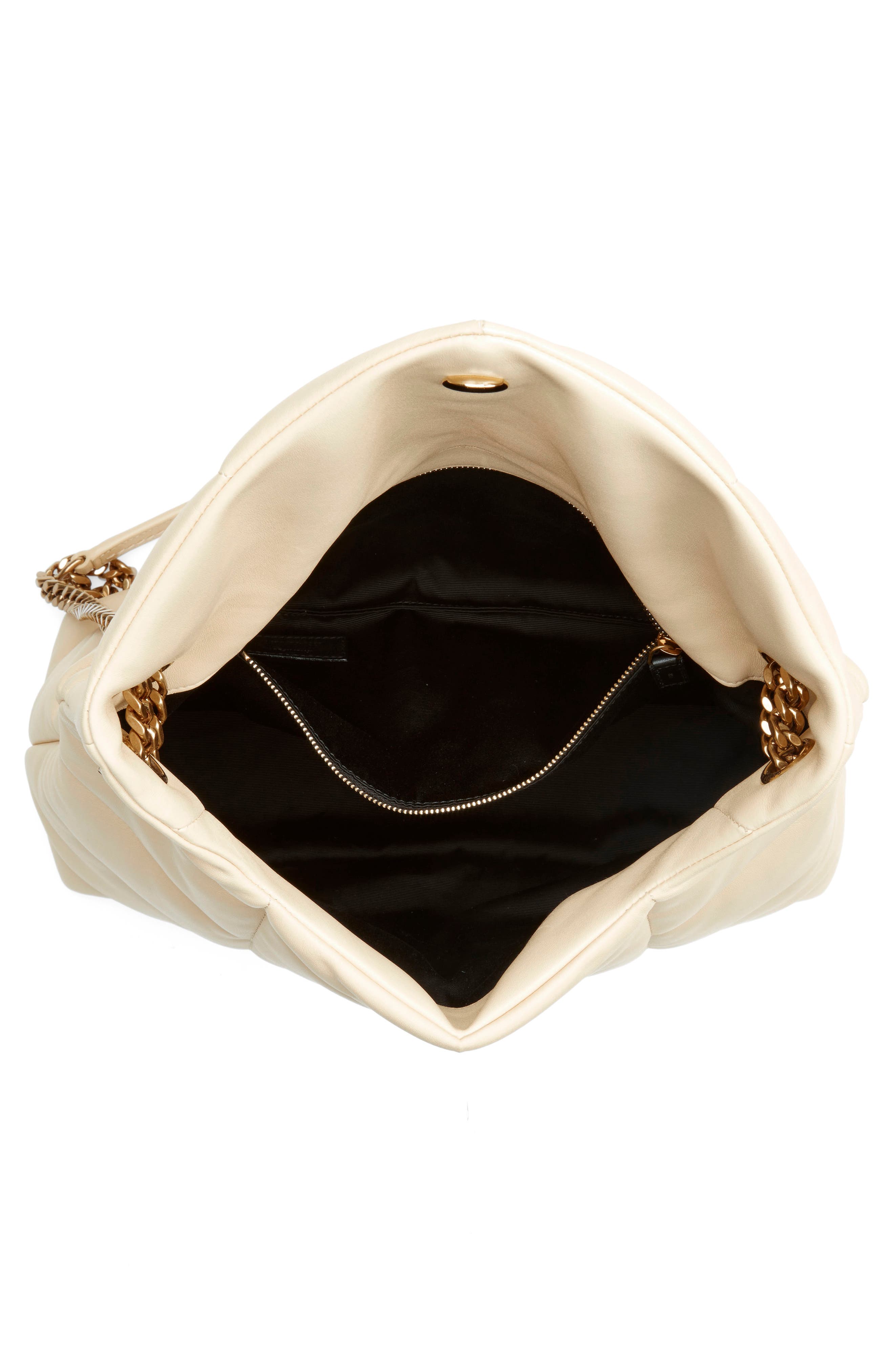 Medium Loulou Puffer Quilted Leather Crossbody Bag, Alternate, color, JAUNE PALE