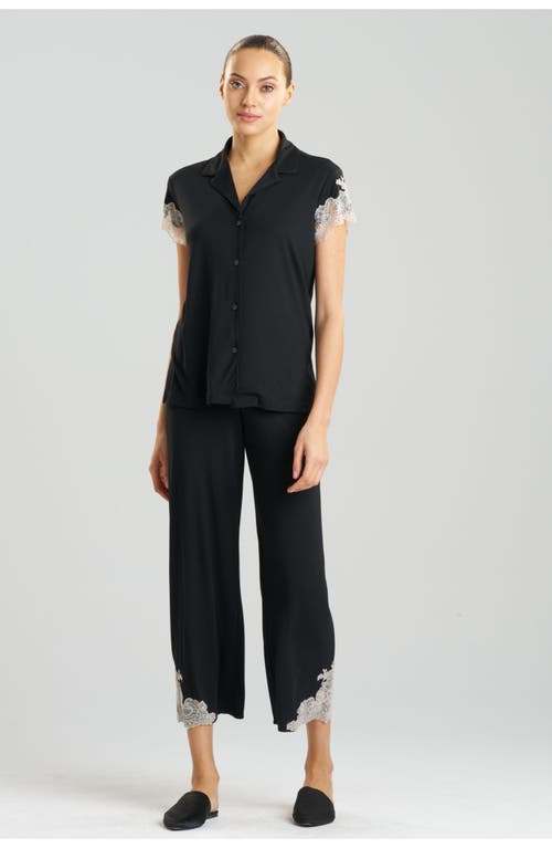 Natori 2-piecelux Shangrila Pajama Set In Black