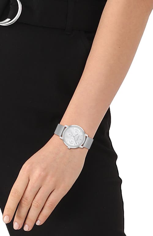 Calvin Klein Shimmer Mesh Strap Watch, 36mm In Silver