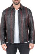 Maceoo Leather Basket Weave Jacket