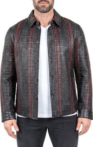 Maceoo Leather Basket Weave Jacket