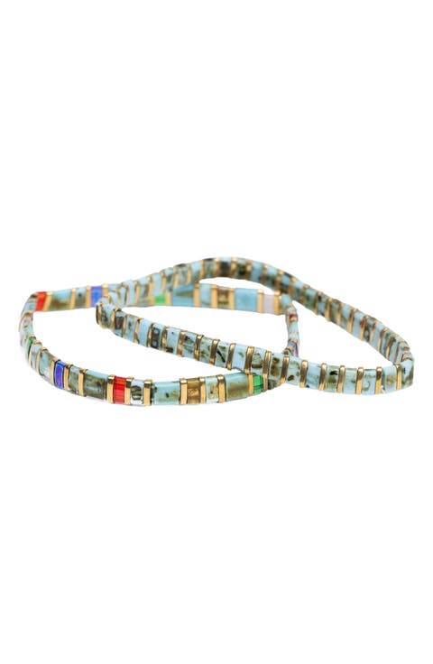 2-Pack Stretch Beaded Bracelets