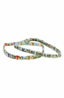 SAACHI 2-Pack Stretch Beaded Bracelets