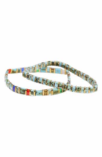 SAACHI 2-Pack Stretch Beaded Bracelets