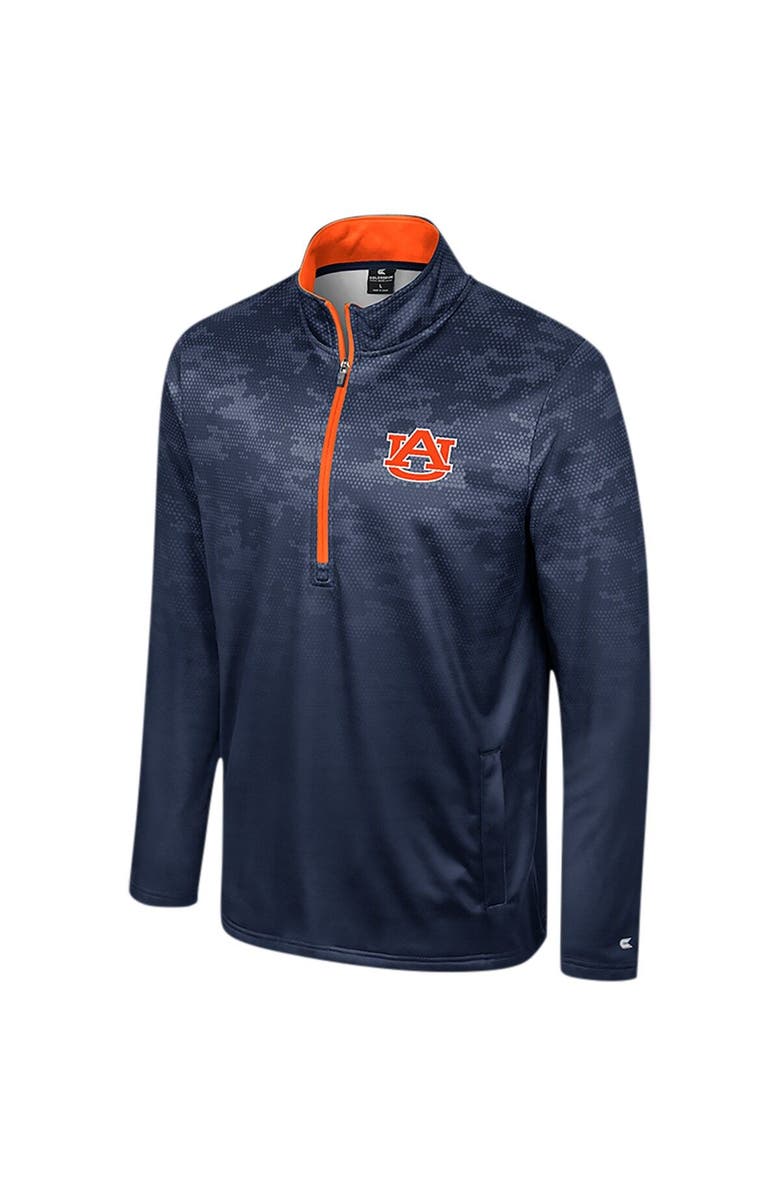 COLOSSEUM Men's Colosseum  Navy Auburn Tigers The Machine Half-Zip Jacket, Alternate, color, Navy