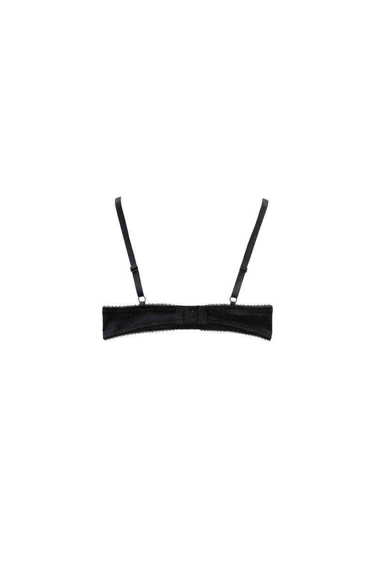 Sexy Chain Bow Shelf Bra, Alternate, color, Black