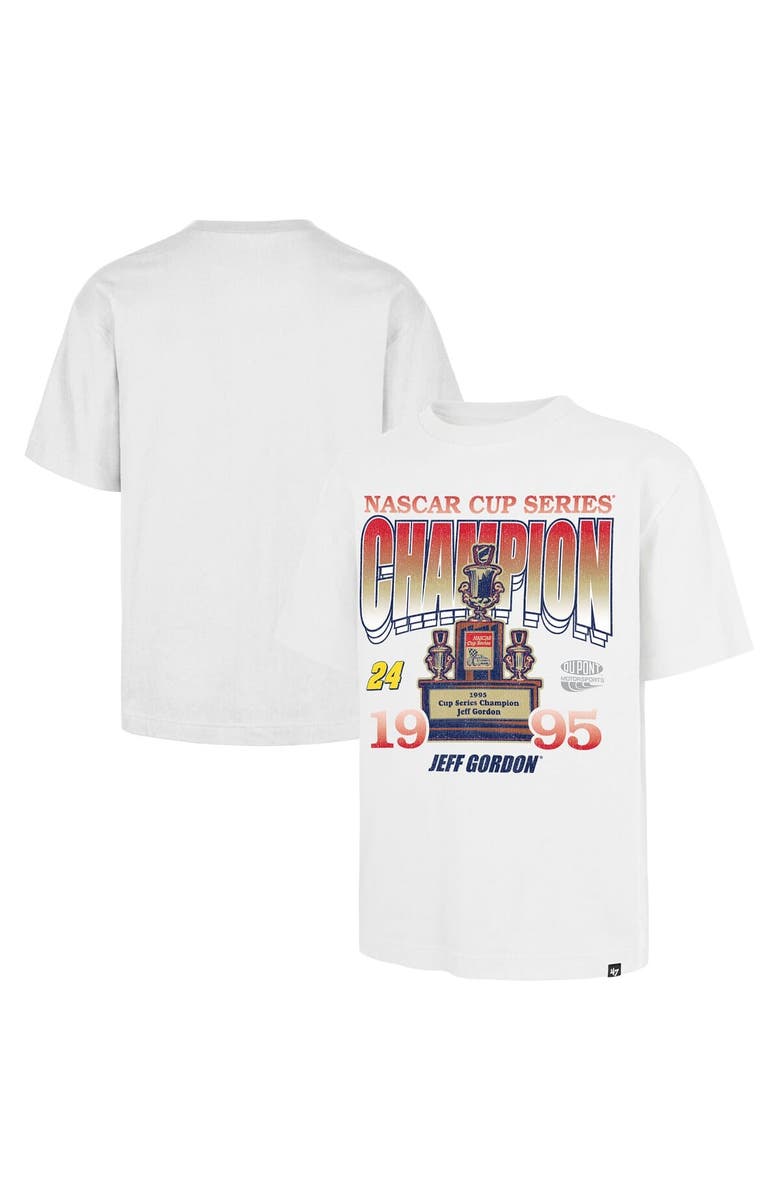 '47 Men's '47  White Jeff Gordon 1995 NASCAR Cup Series Champion Race Day Foundation T-Shirt, Main, color, White
