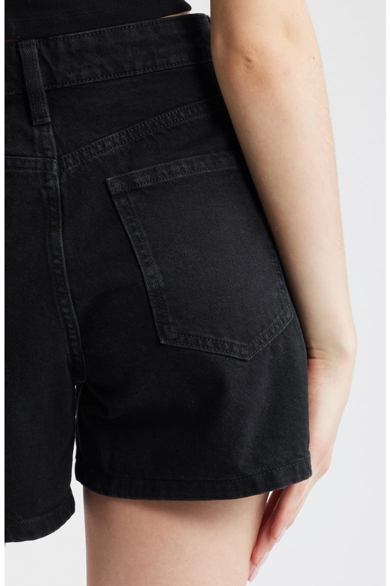 Denim Shorts, Alternate, color, BLACK DENIM