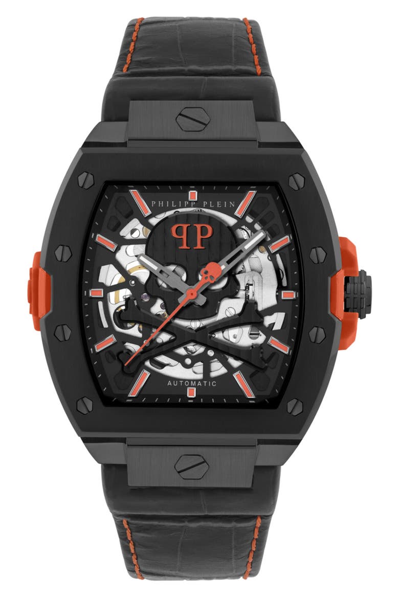 The Skeleton 2.0 Watch, 44mm, Main, color, BLACK