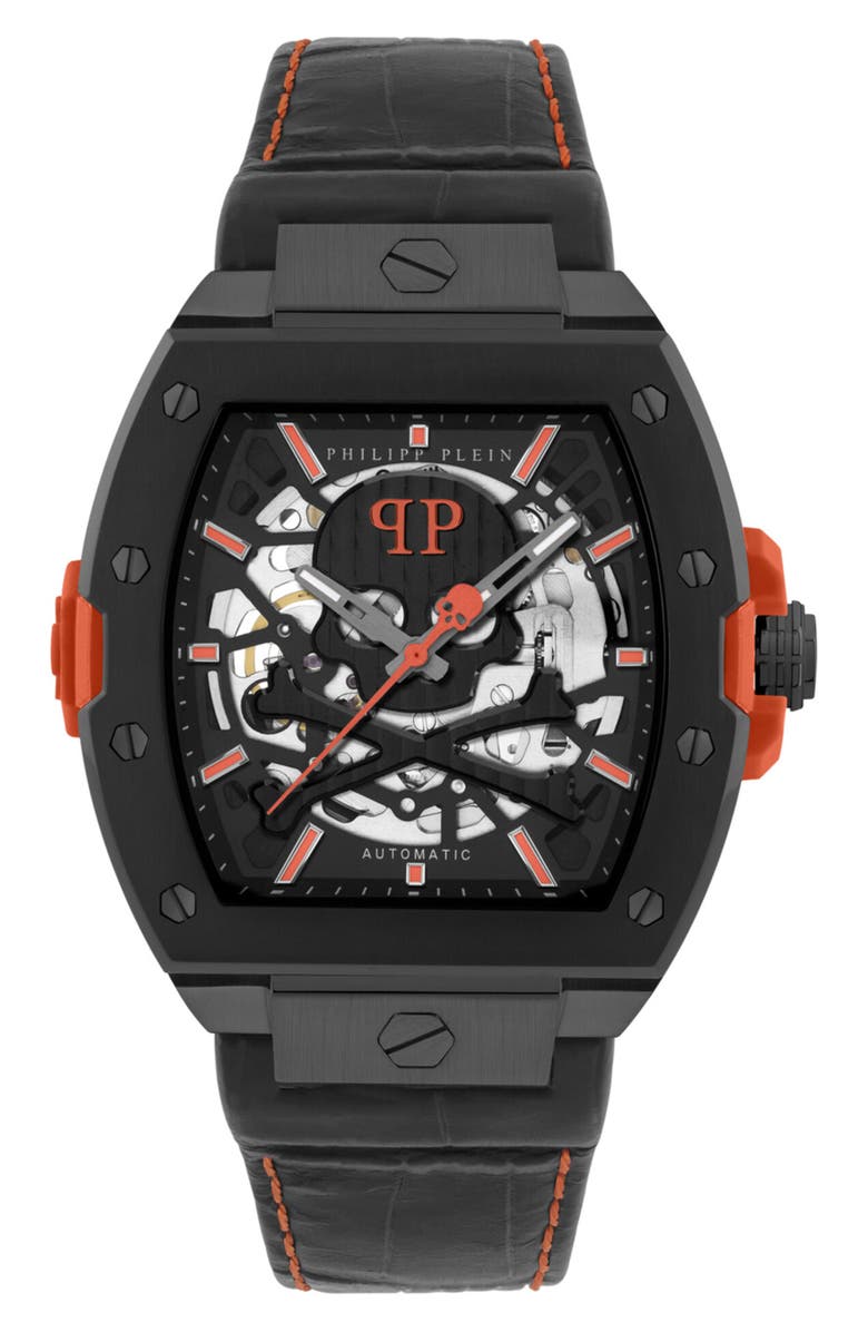 PHILIPP PLEIN The Skeleton 2.0 Watch, 44mm, Main, color, Black