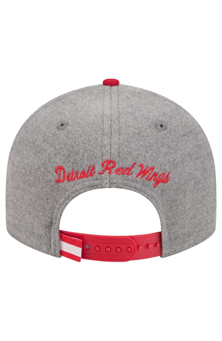 New Era Men's New Era Gray/Red Detroit Red Wings Wool Pin Low Profile 9FIFTY Snapback Hat, Alternate, color, Gray