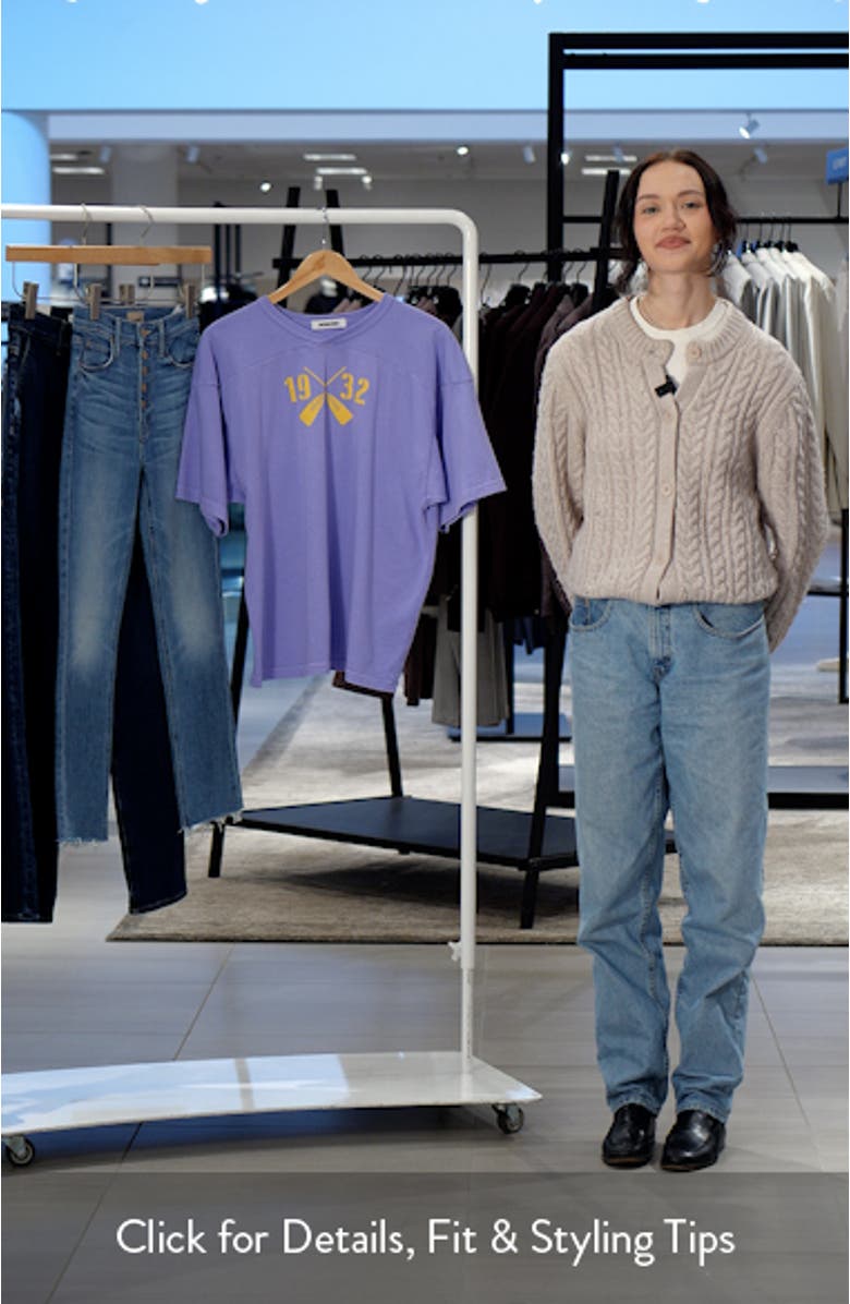 1932 Rowing V-Neck Cotton Graphic T-Shirt, sales video thumbnail