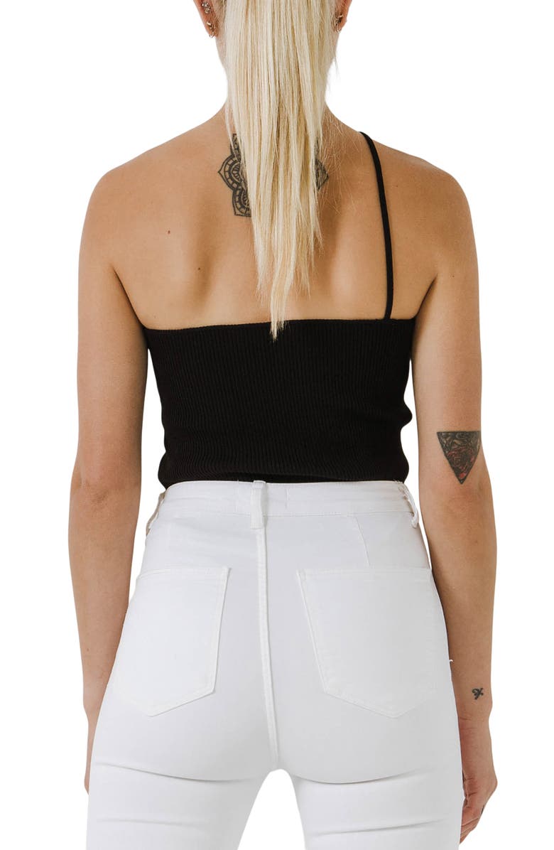 Grey Lab One-Shoulder Knit Tank, Alternate, color, 