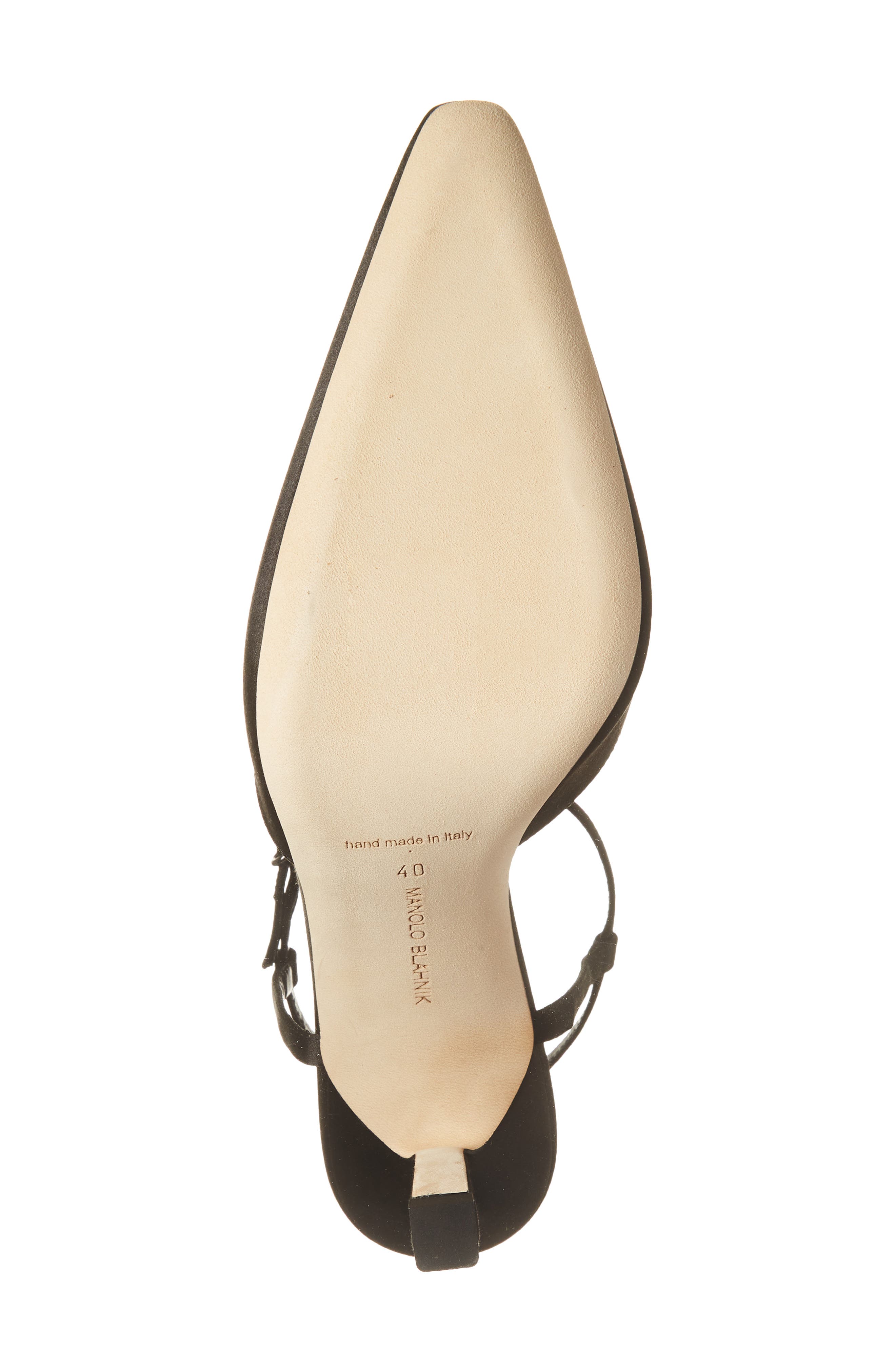 Manolo Blahnik Sufik Crystal Embellished T-Strap Pump, Alternate, color, Black