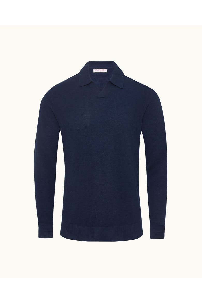 Bresson Cashmere Classic Fit Long Sleeve Polo Shirt, Alternate, color, NIGHT IRIS