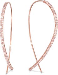 LANA 14K Gold Upside Down Diamond Hoop Earrings