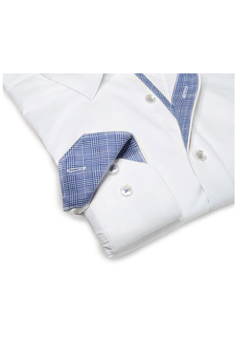 Stretch Cotton Long Sleeve Button Up Shirt, Alternate, color, WHITE