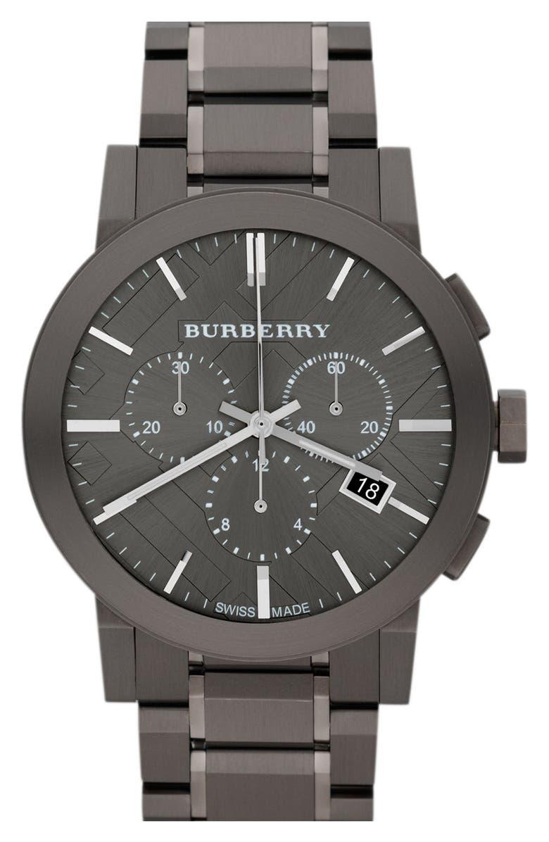 Burberry Large Chronograph Bracelet Watch, 42mm, Main, color,