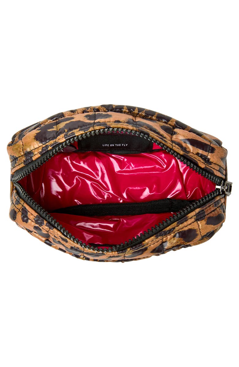 THINK ROYLN Touch Up Zip Top Travel Pouch, Alternate, color, Leopard