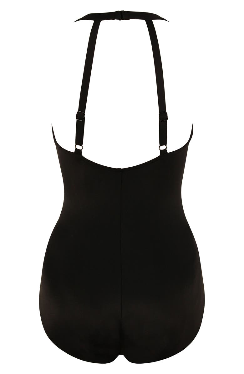 Miraclesuit<sup>®</sup> Illusionist Wrapture One-Piece Swimsuit, Alternate, color, Blk