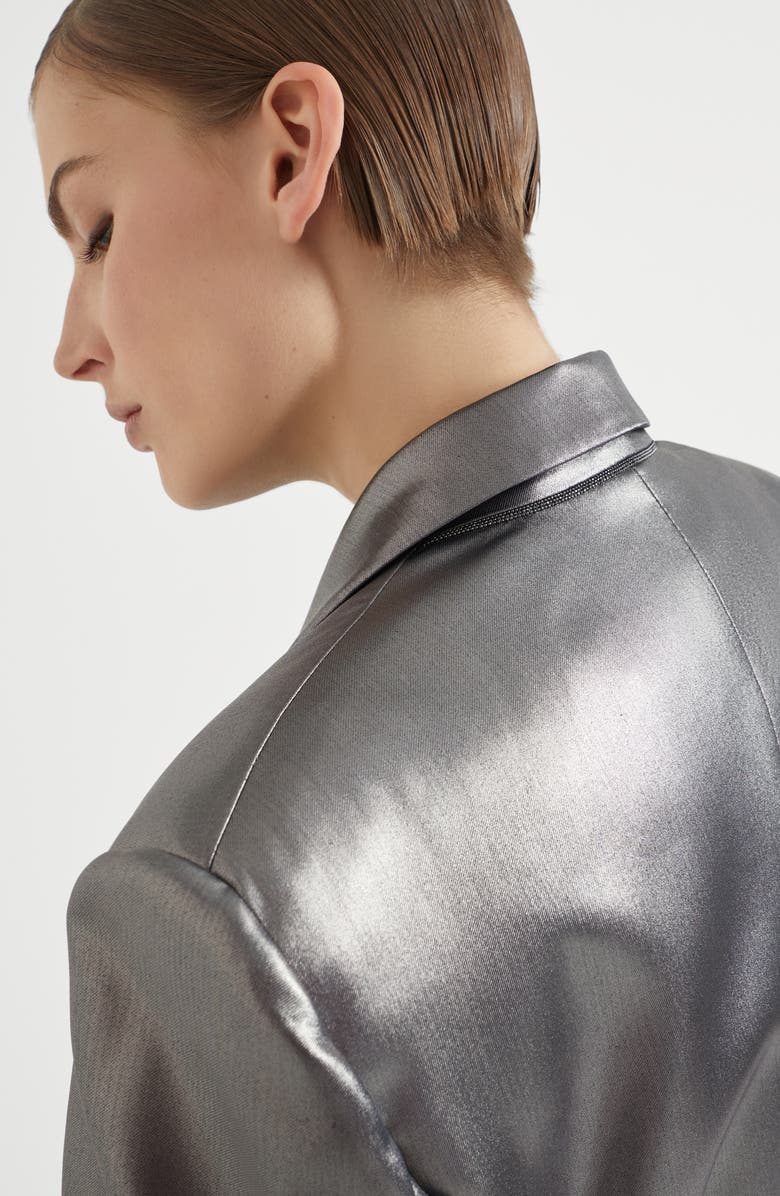 Brunello Cucinelli Lamé blazer, Alternate, color,