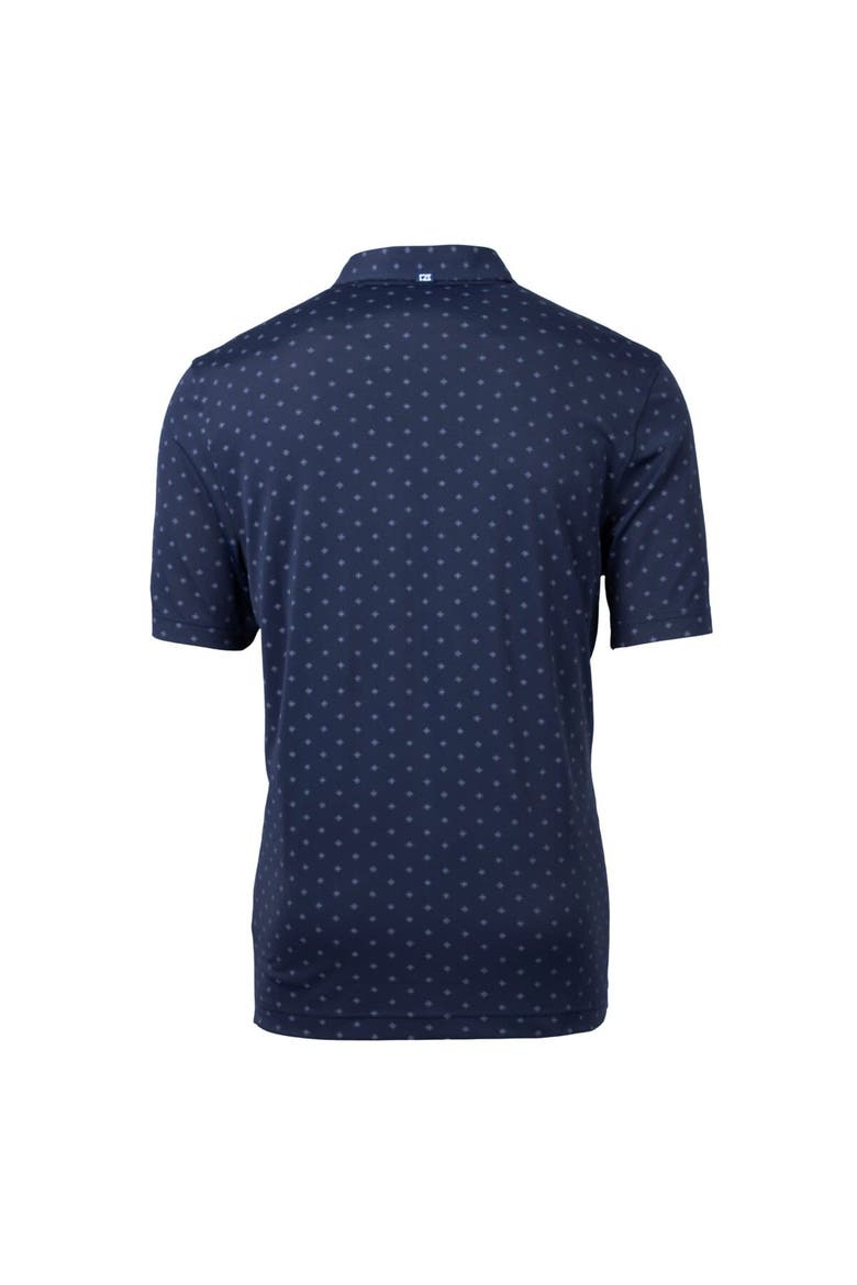 Men's Cutter & Buck  Navy PGA TOUR Volunteers Big & Tall Virtue Eco Pique Tile Print Recycled Polo, Alternate, color, Navy