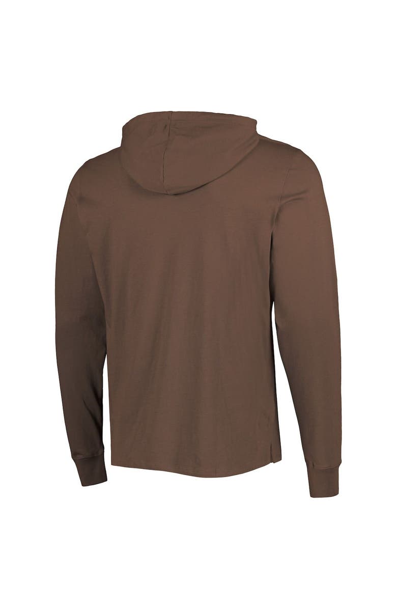 '47 Men's '47 Brown Cleveland Browns Field Franklin Hooded Long Sleeve T-Shirt, Alternate, color, Brown