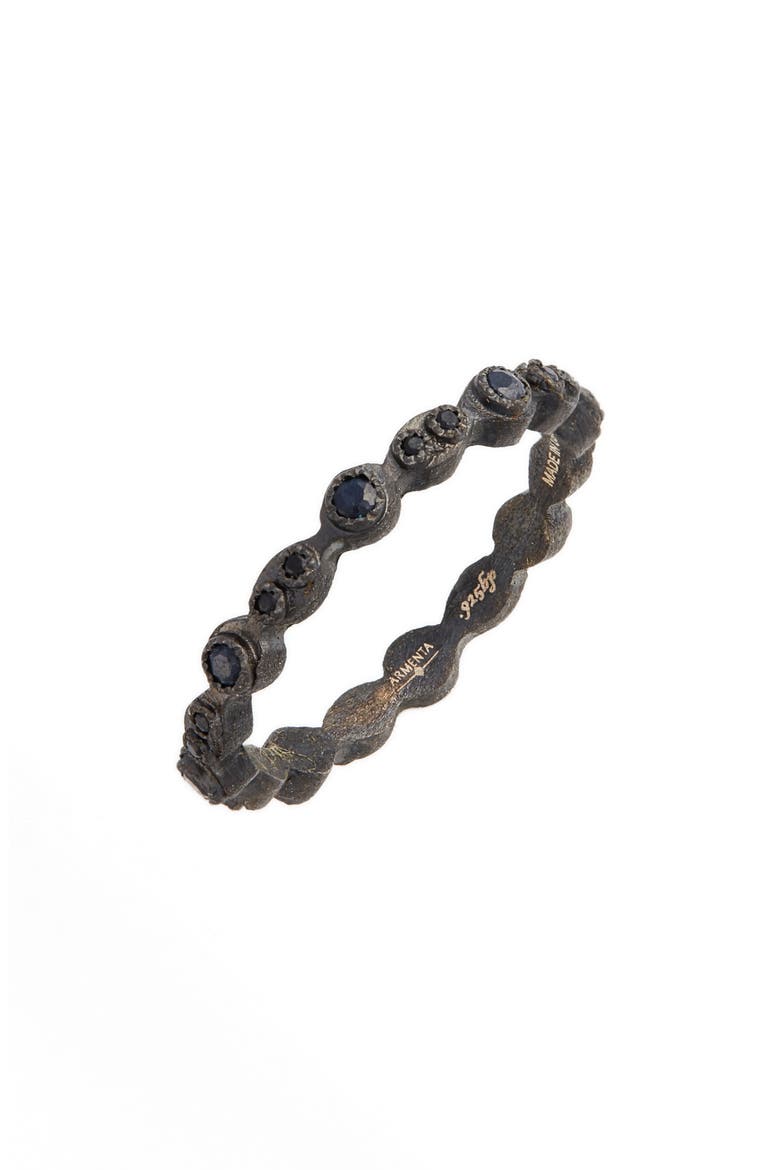 Old World Black Stackable Ring, Main, color, BLACK