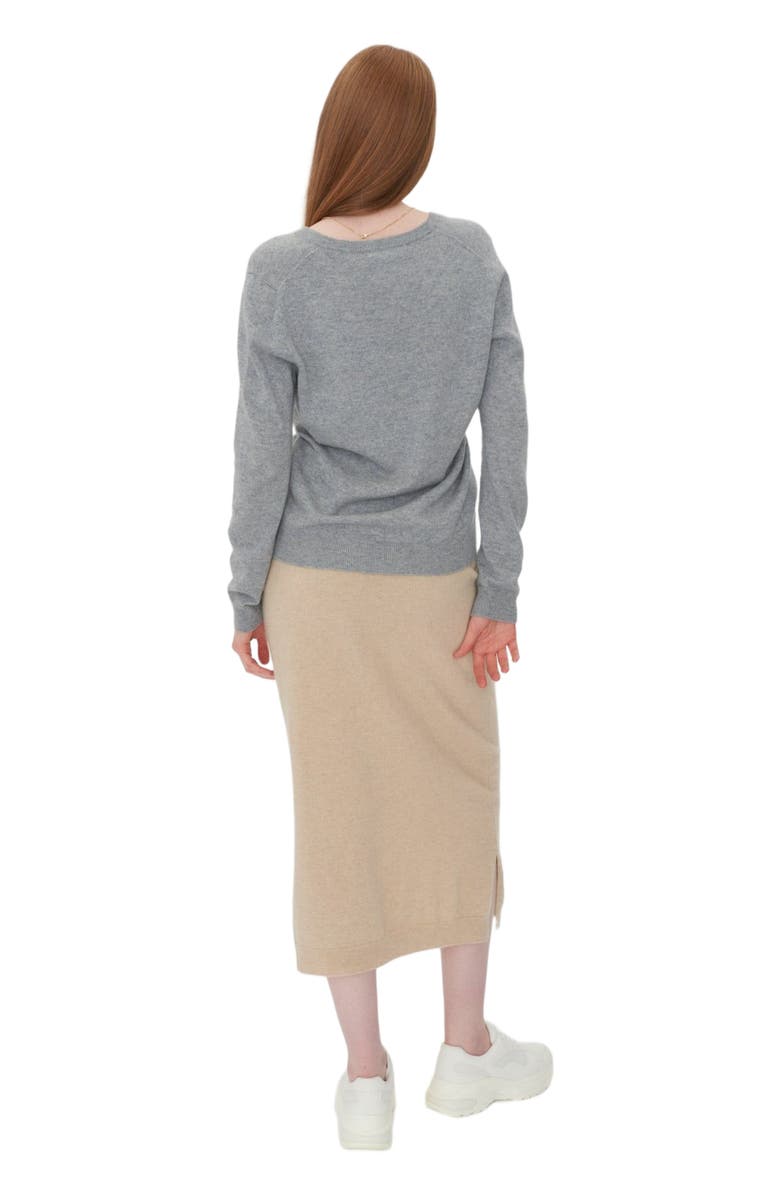 Gobi Cashmere Essential Cashmere V-Neck Sweater, Alternate, color, Vapor Blue