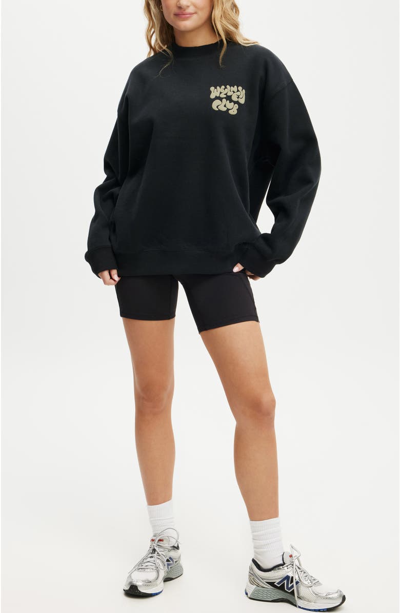 COTTON ON BODY Women's Active Plush Graphic Crew Sweatshirt, Alternate, color,