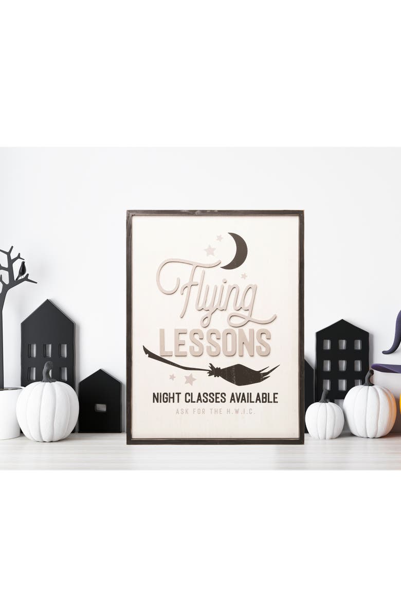 Transpac Off-White Halloween Flying Lessons Framed Wall Art, Alternate, color, White