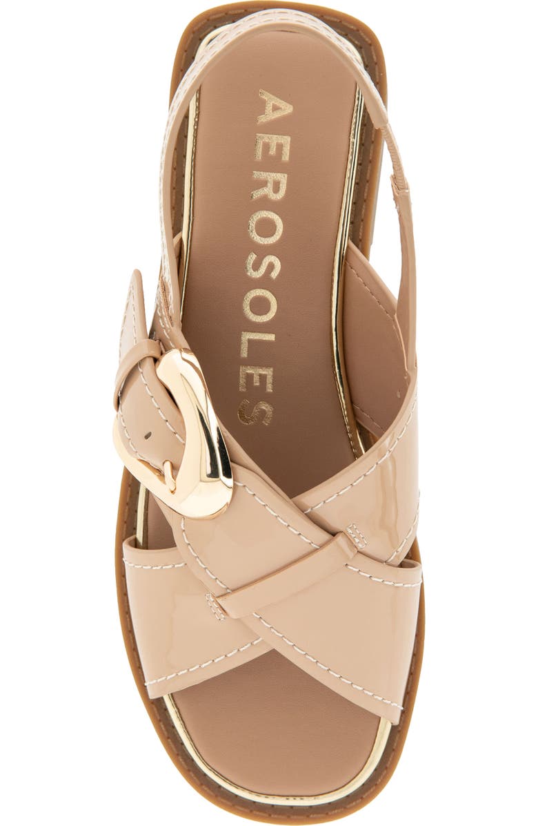 Aerosoles Cassa Slingback Sandal, Alternate, color, Beige Bisque Patent Leather