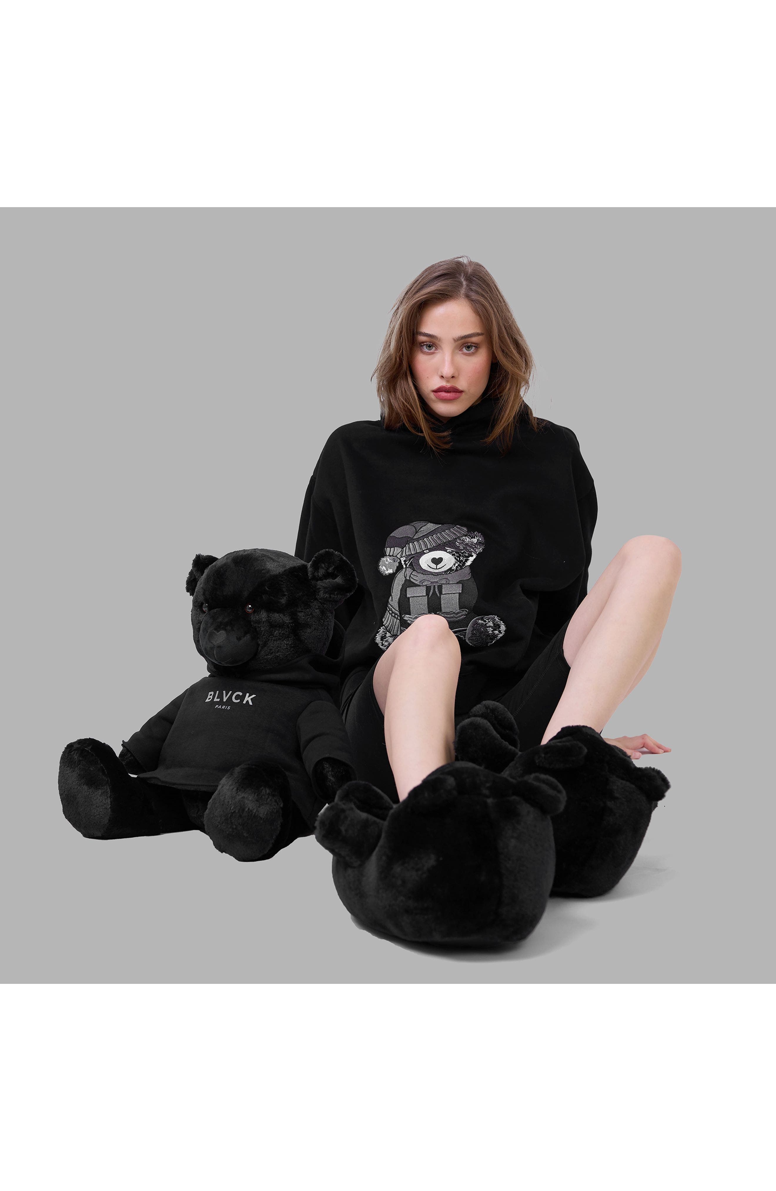 Blvck Paris Blvck Teddy Slippers, Alternate, color, 