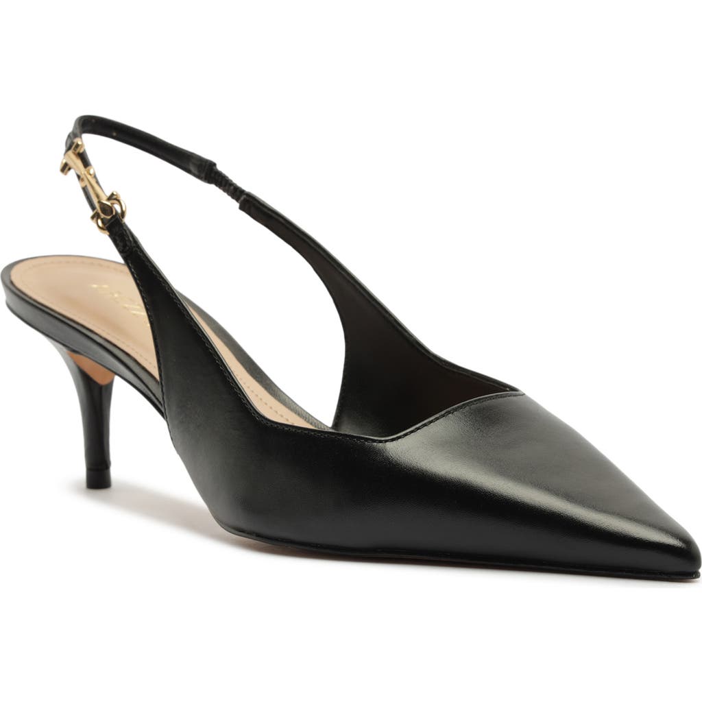 Arezzo Laurel Pointed Toe Slingback Pump In Black