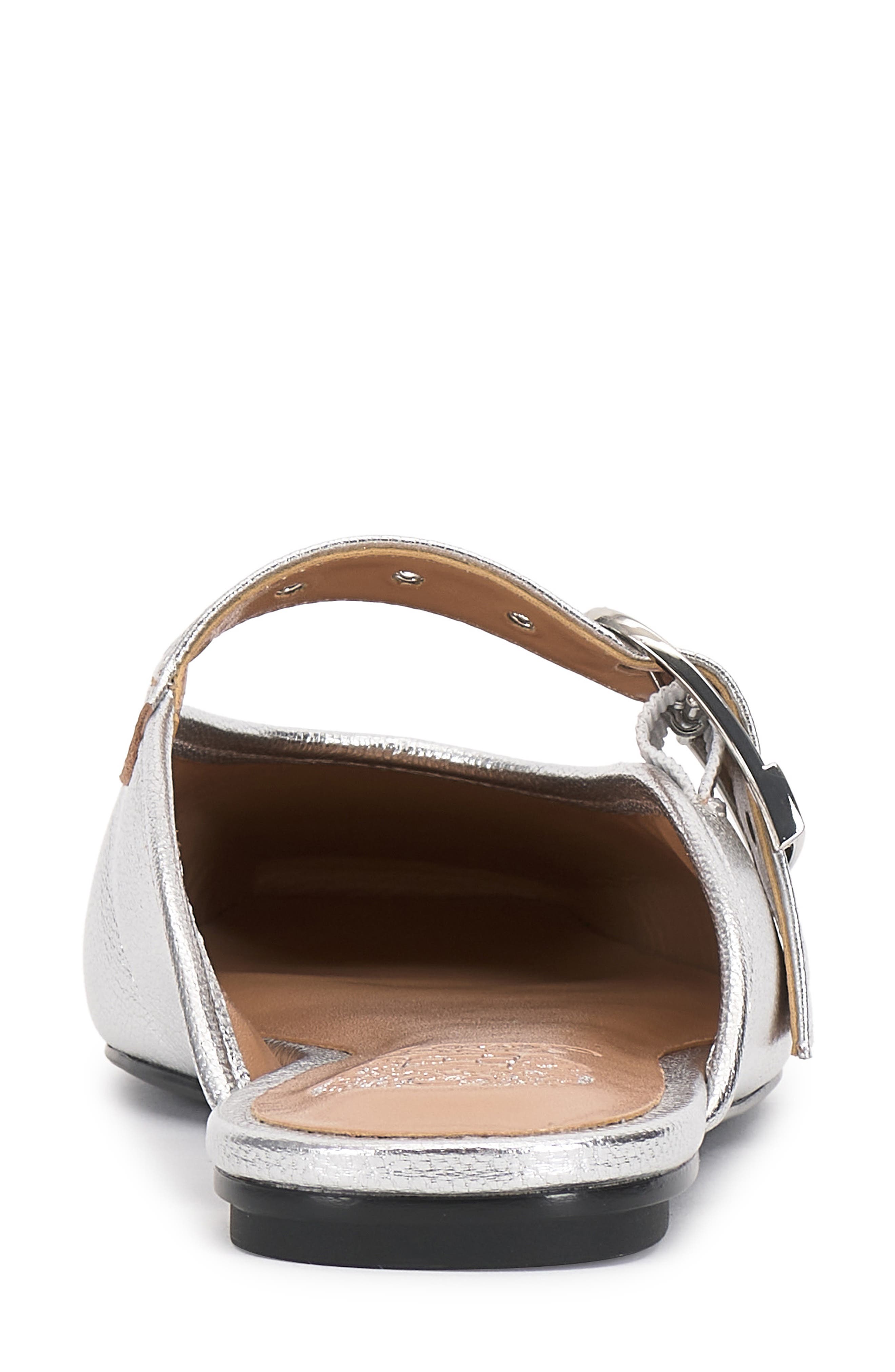Vaydie Flat Mule, Alternate, color, LUX SILVER