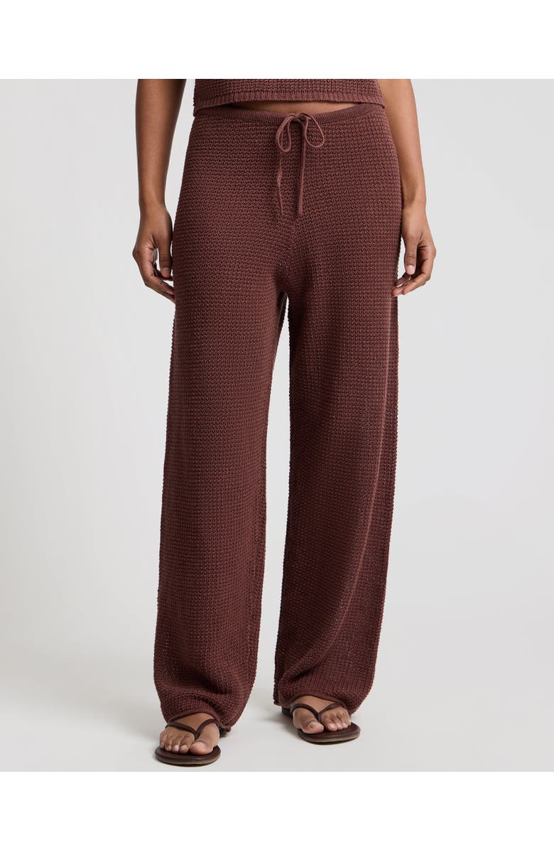Onia Knit Drawstring Pant, Main, color, Brown