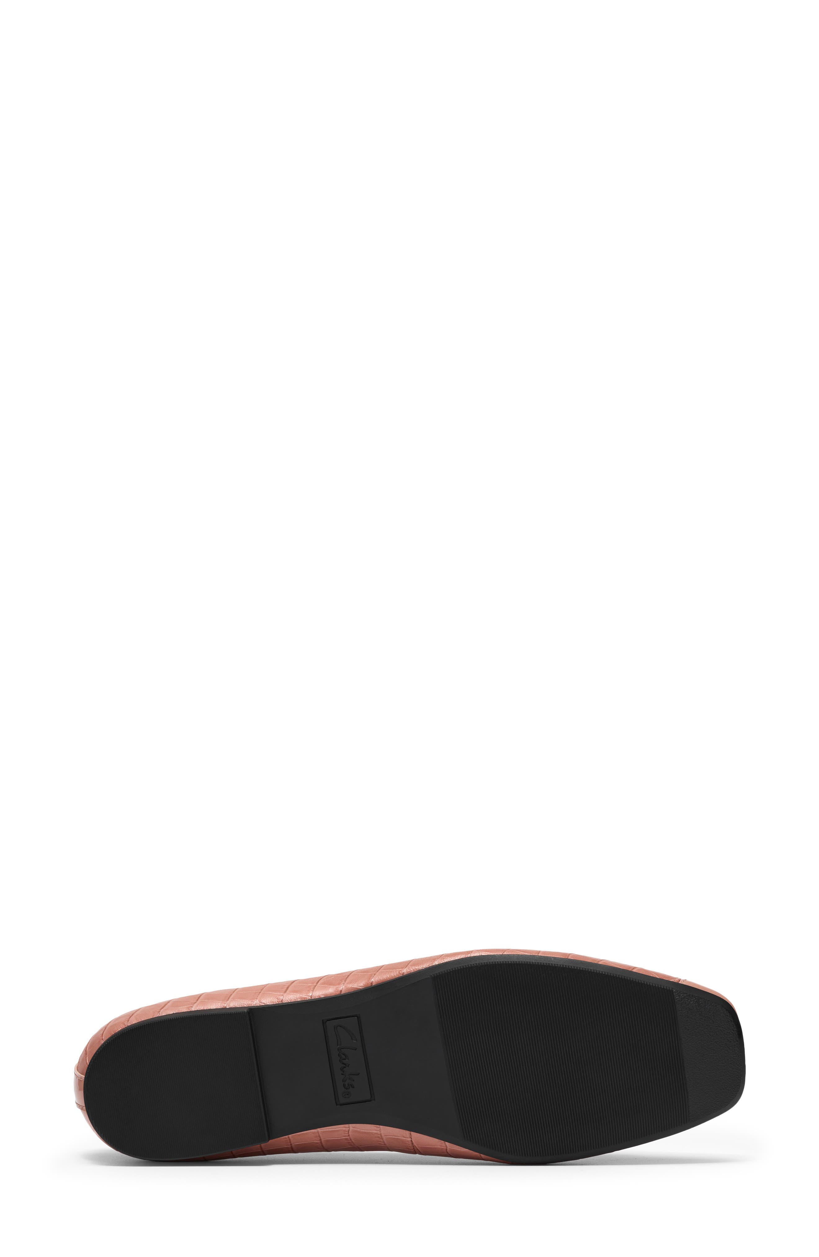 Befana Bow Leather Flat, Alternate, color, LIGHT PINK CROC