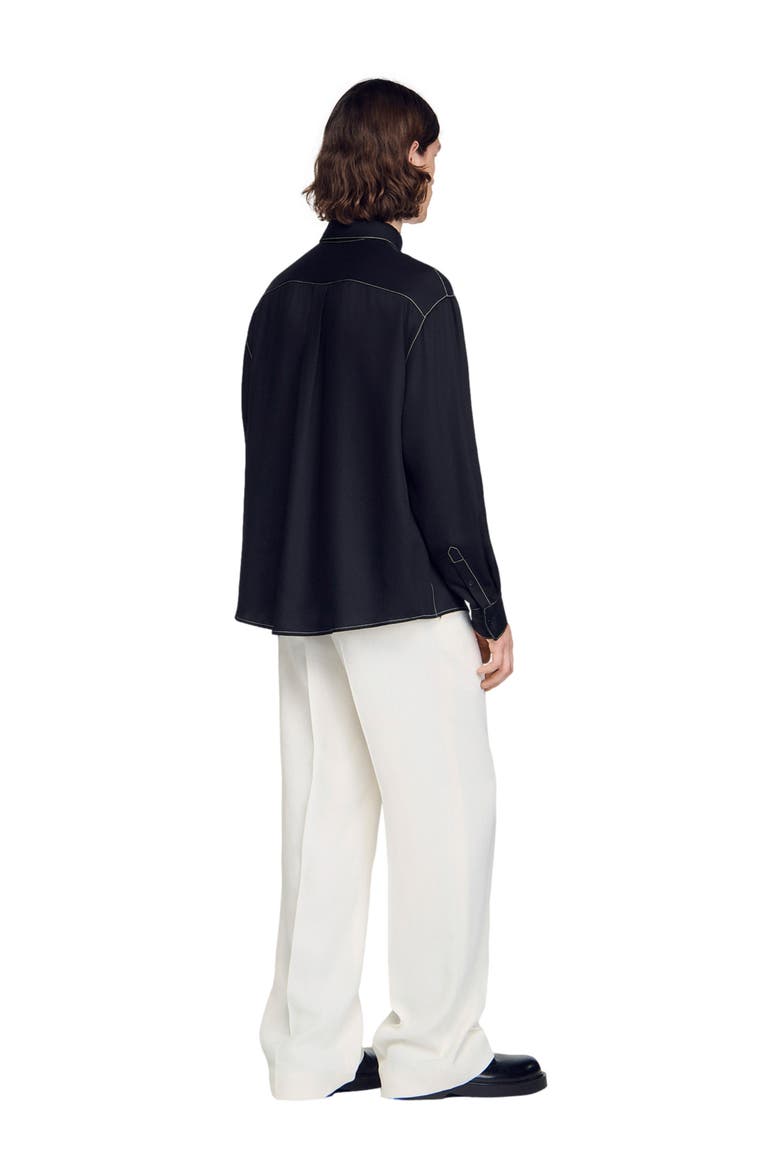 Loose-fit shirt, Alternate, color, Black